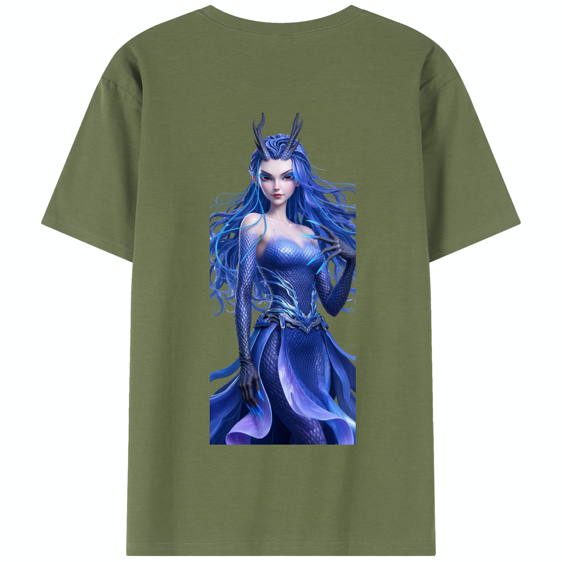 （画像用） Ne Zha 2 ナタ 魔童の大暴れ 綿100％半袖Tシャツ（背面プリント）